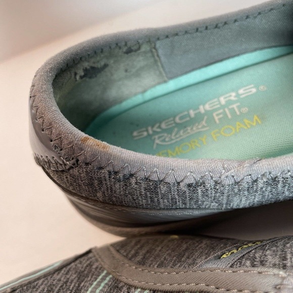 Skechers Shoes 6 Relaxed Fit Memory Foam Bungee Walking Sneakers 22468 Gray - Picture 12 of 15